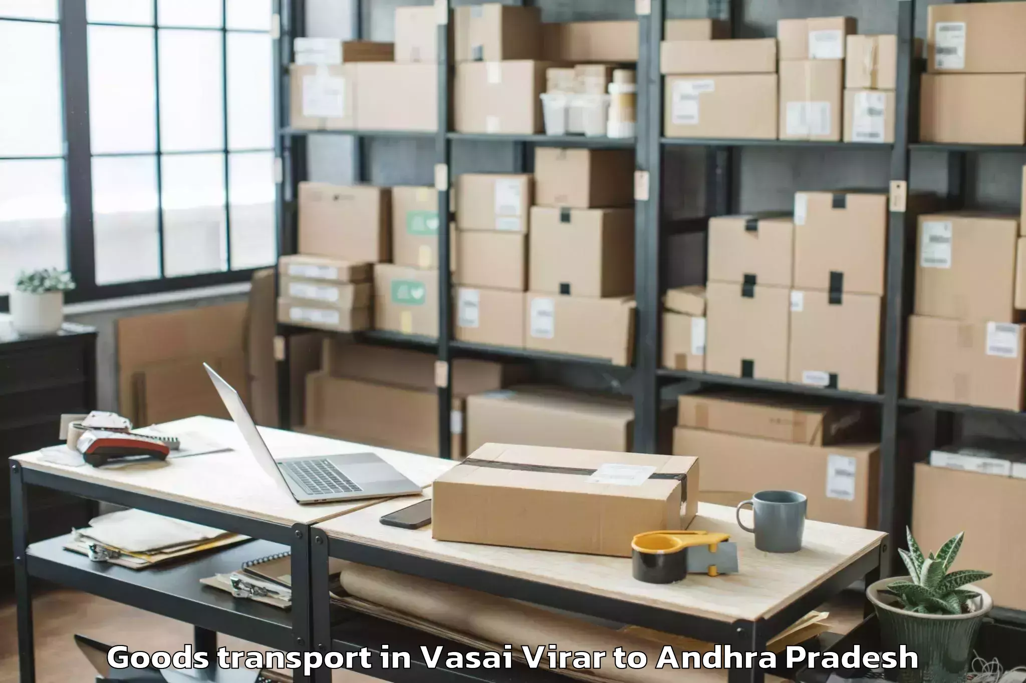 Comprehensive Vasai Virar to Piduguralla Goods Transport